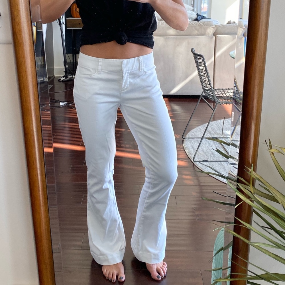 The Limited Fit & Flare White Pants